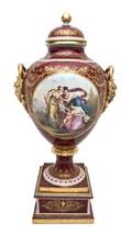 A Royal Vienna Porcelain Footed Urn