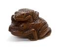 A Boxwood Netsuke of Two Frogs