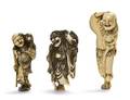 A Group of Three Ivory Netsuke