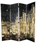 An Italian Four Panel Wood Divider Screen Piero Fornasetti 19131988