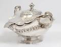 GEORGE IV STERLING SILVER SAUCE BOAT AND COVER