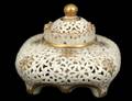GRAINGER WORCESTER RETICULATED INKWELL AND COVER