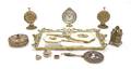 An Assembled Gilt Metal and Enameled Dressing Set