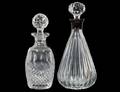 TWO CRYSTAL DECANTERS