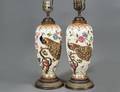 PAIR OF CONTINENTAL FAIENCE TABLE LAMPS
