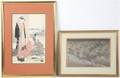 A Group of Two Japanese Woodblock Prints