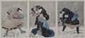 Two Japanese Woodblock Print Triptychs Kunisada