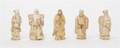 A Set of Five Japanese Carved Ivory Figures