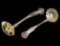 TWO STERLING SILVER SAUCE LADLES