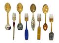 A Collection of Danish Gilt Silver and Enameled Flatware A Michelsen