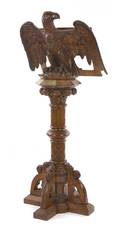 An American Carved Oak Eagle Form Lectern