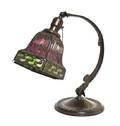 A Handel Bronze and Slag Glass Desk Lamp