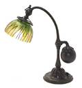 A Tiffany Studios Patinated Bronze Counterbalance Table Lamp