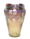 An Austrian Iridescent Glass Vase in the Manner of Loetz