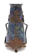 An Austrian Iridescent Glass and Bronze Mounted Vase in the manner of Loetz