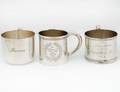 GROUP OF THREE STERLING SILVER BABY CUPS