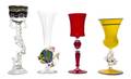 A Collection of Three Venetian Style Glass Goblets
