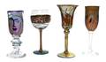 A Group of Four Studio Glass Goblets