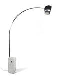 An Achilles Castiglioni Chrome and Marble Arco Floor Lamp