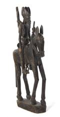An African Carved Horse Rider Sculpture