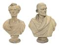Two Cast Plaster Busts