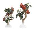 A Pair of Royal Worcester Dorothy Doughty Birds Red Cardinals