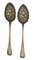 Two English Silver Berry Spoons
