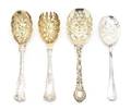 A Set of Four English Gilt Silver Berry Spoons Charles Edwards