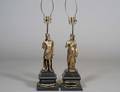 PAIR OF BRASS FIGURAL LAMPS