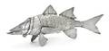 A Continental Silver Articulated Fish or Spice Box