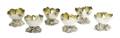 A Set of Six American Sterling Silver Egg Cups Gorham