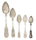 A Collection of American Coin Silver Spoons