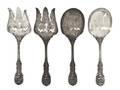 Two American Sterling Silver Salad Serving Sets Reed and Barton