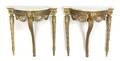A Pair of Neoclassical Giltwood Console Tables