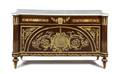 A Louis XVI Style Gilt Bronze Mounted Mahogany Commode after the Model by Guillaume Benneman