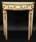 Italian Cream Painted  Parcel Gilt Console Table