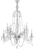A Continental Cut Glass TenLight Chandelier