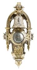 A French Silvered Bronze Barometer Reaumur