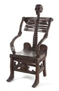 A Carved Pine Skeleton Chair