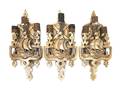 A Set of Three American Bronzed Sconces Handel