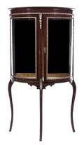 A Louis XVI Style Gilt Metal Mounted Mahogany Vitrine