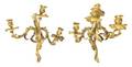 Two Associated Louis XV Style Gilt Bronze Sconces