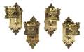 A Set of Four Neoclassical Gilt Brass Sconces