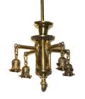 A Neoclassical FourLight Brass Fixture