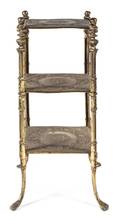 A Gilt Metal Three Tier Stand