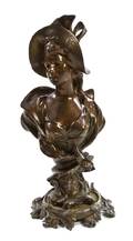 A French Cast Metal Bust