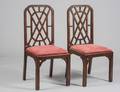 SET OF FOUR FRUITWOOD DINING CHAIRS