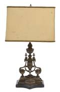 A Continental Cast Metal Table Lamp