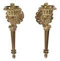 A Pair of Neoclassical Brass Sconces