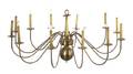 A Brass TwelveLight Chandelier